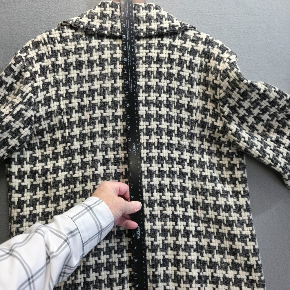 Chico's Women's Black/White Wool Blend Full Zip Weave Jacket Size 2-(L or XL) - Picture 7 of 9